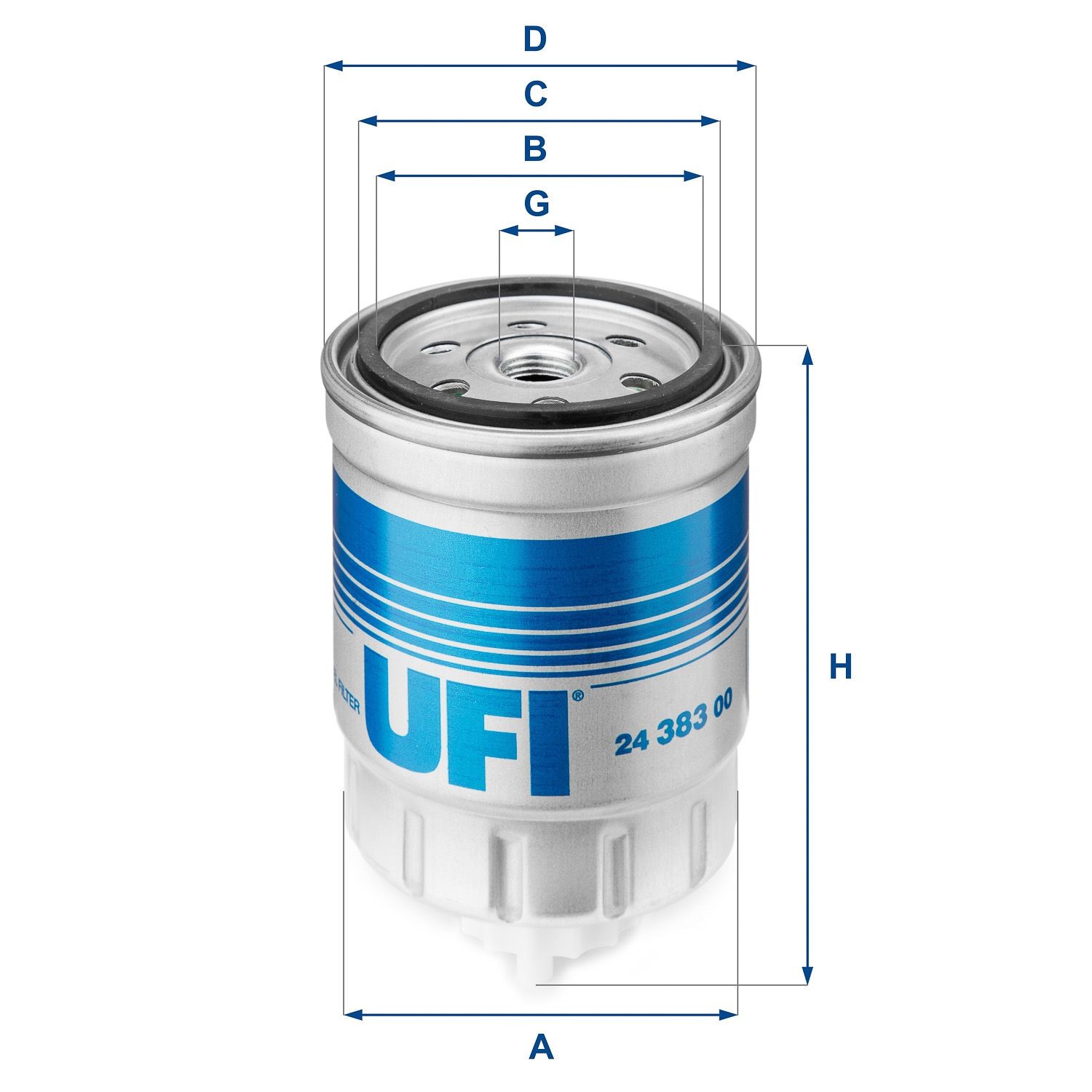 UFI 24.383.00 Fuel filter 1906E0
