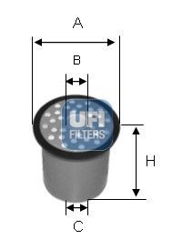 Original UFI Fuel filters 24.388.00 for RENAULT CLIO