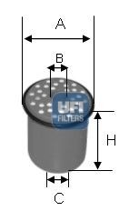 UFI Filter Insert Height: 86,5mm Inline fuel filter 24.389.00 buy