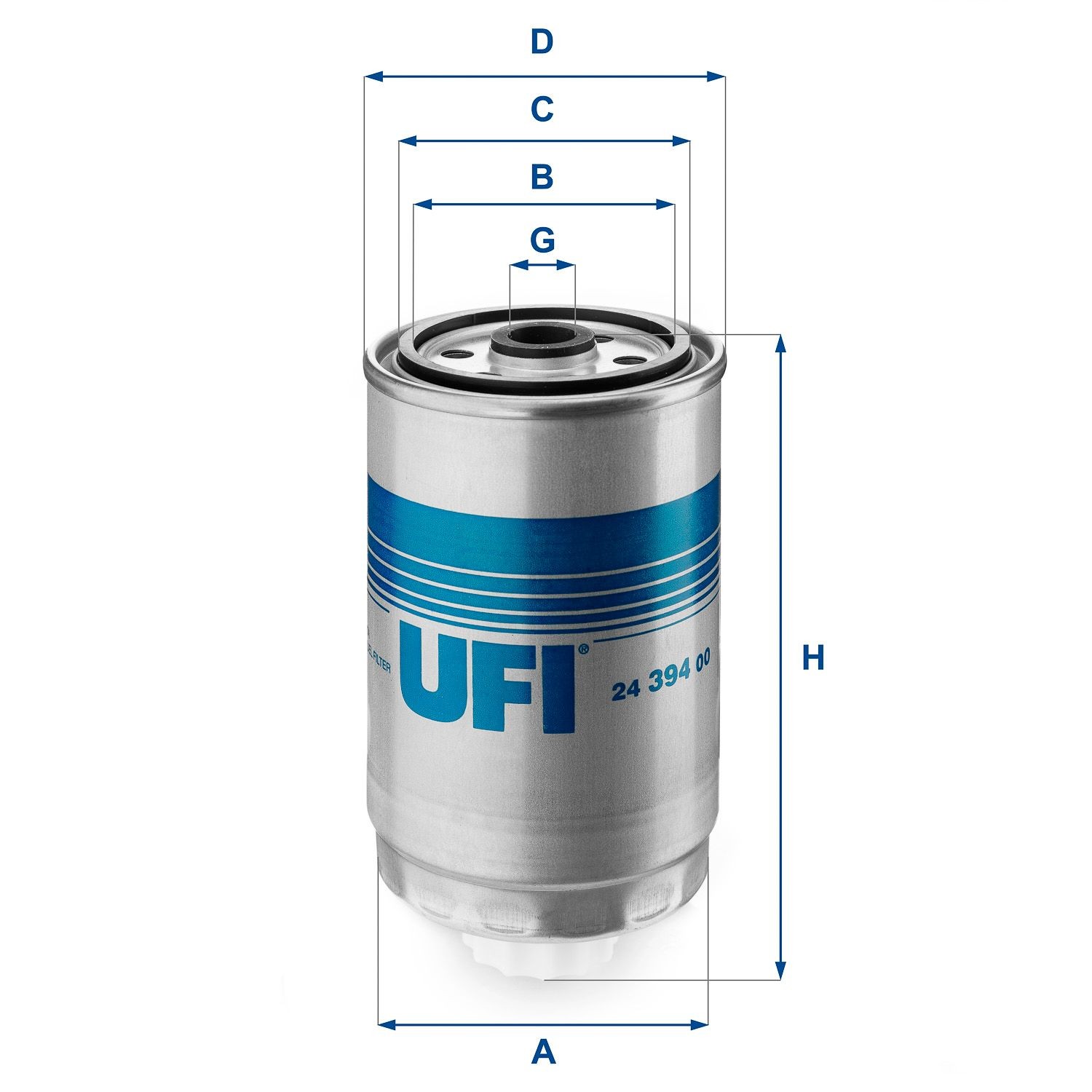 UFI Filter Insert Height: 157mm Inline fuel filter 24.394.00 buy
