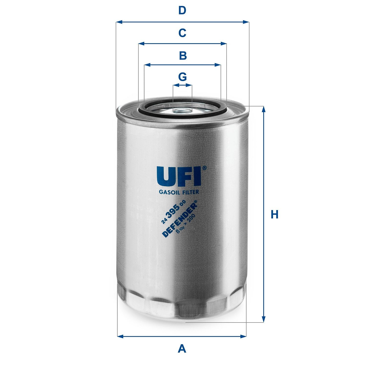 UFI Filtereinsatz Höhe: 170mm Kraftstofffilter 24.395.00 kaufen