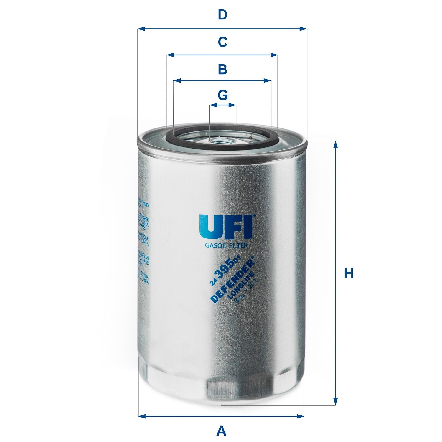 UFI Filtereinsatz Höhe: 170mm Kraftstofffilter 24.395.01 kaufen