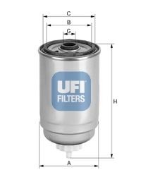 24.397.00 UFI Fuel filters LAND ROVER Filter Insert