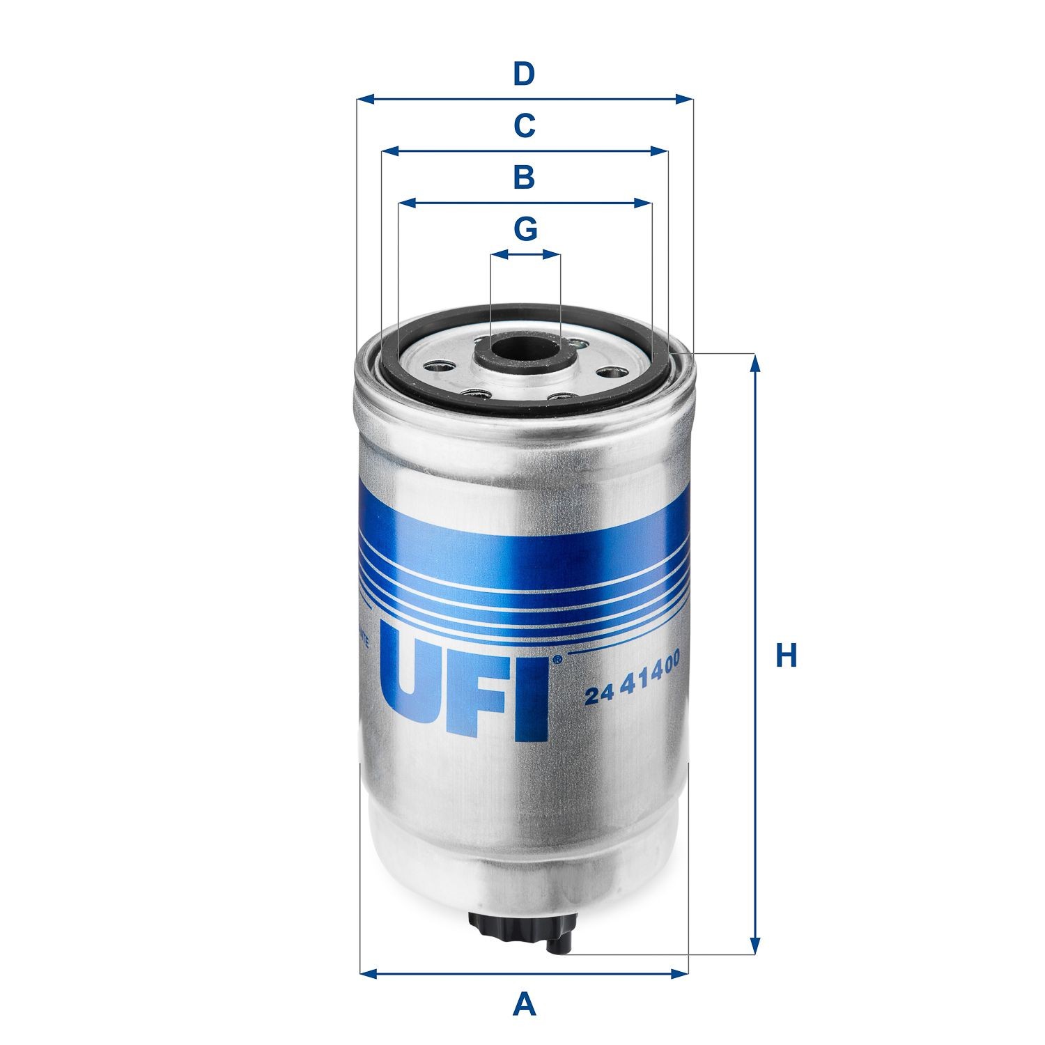 Original UFI Fuel filters 24.414.00 for AUDI A4