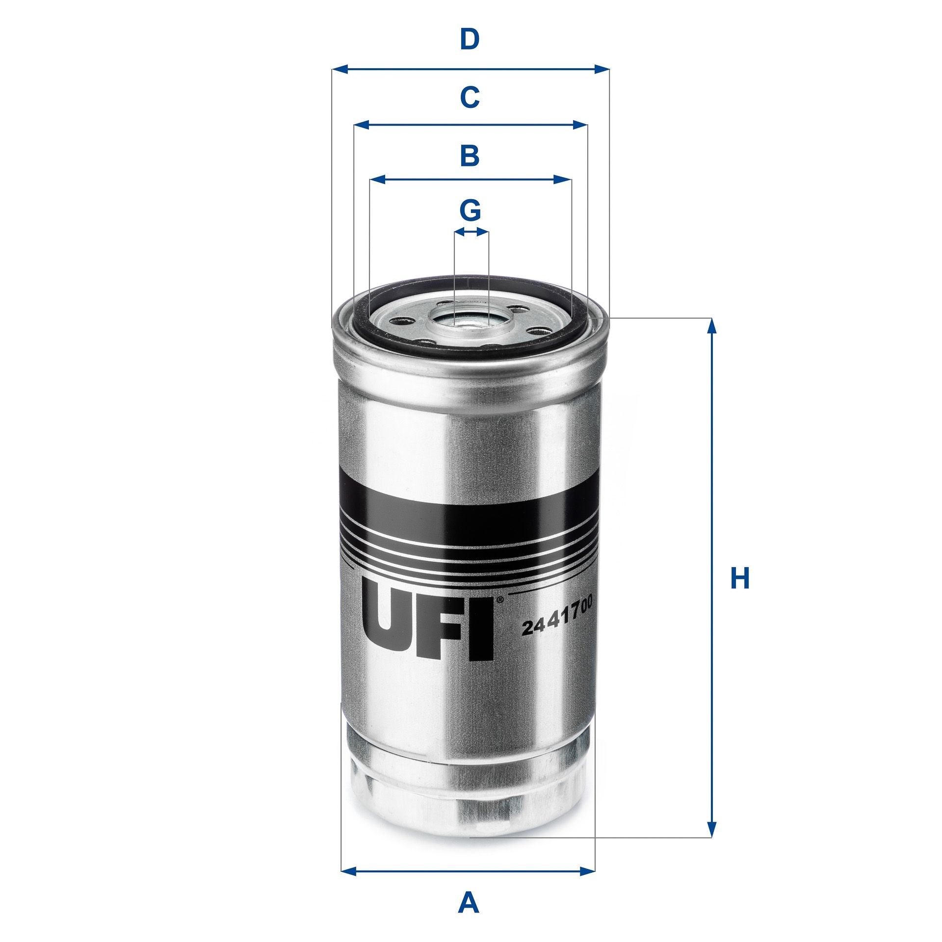 Original 24.417.00 UFI Fuel filter LAND ROVER