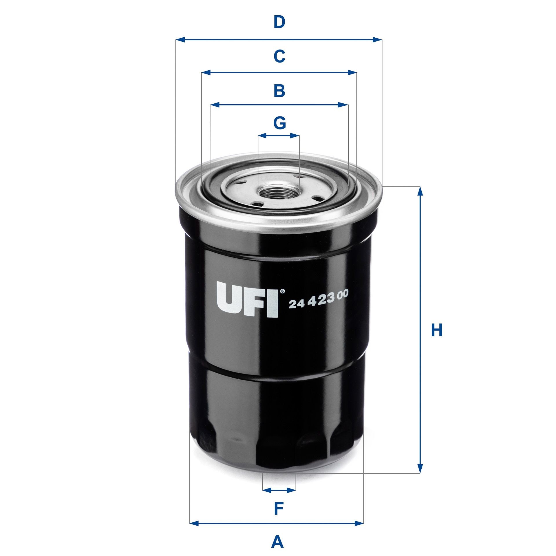 Mitsubishi L300 / DELICA Inline fuel filter 7241828 UFI 24.423.00 online buy
