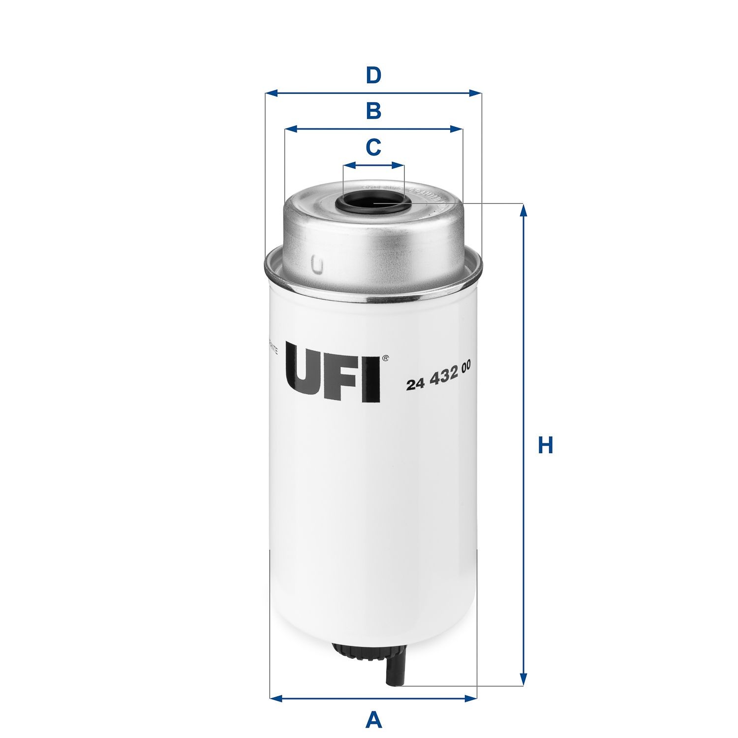 UFI Filter Insert Height: 195mm Inline fuel filter 24.432.00 buy
