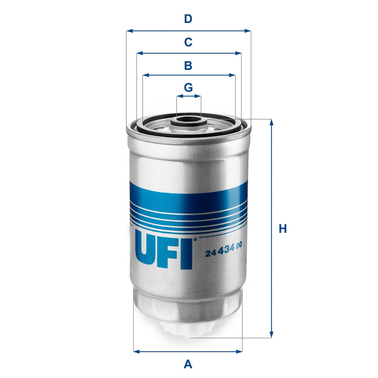 UFI 24.434.00 Fuel filter Filter Insert