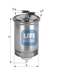 24.435.00 UFI Fuel filters HONDA Filter Insert, 8mm, 8mm