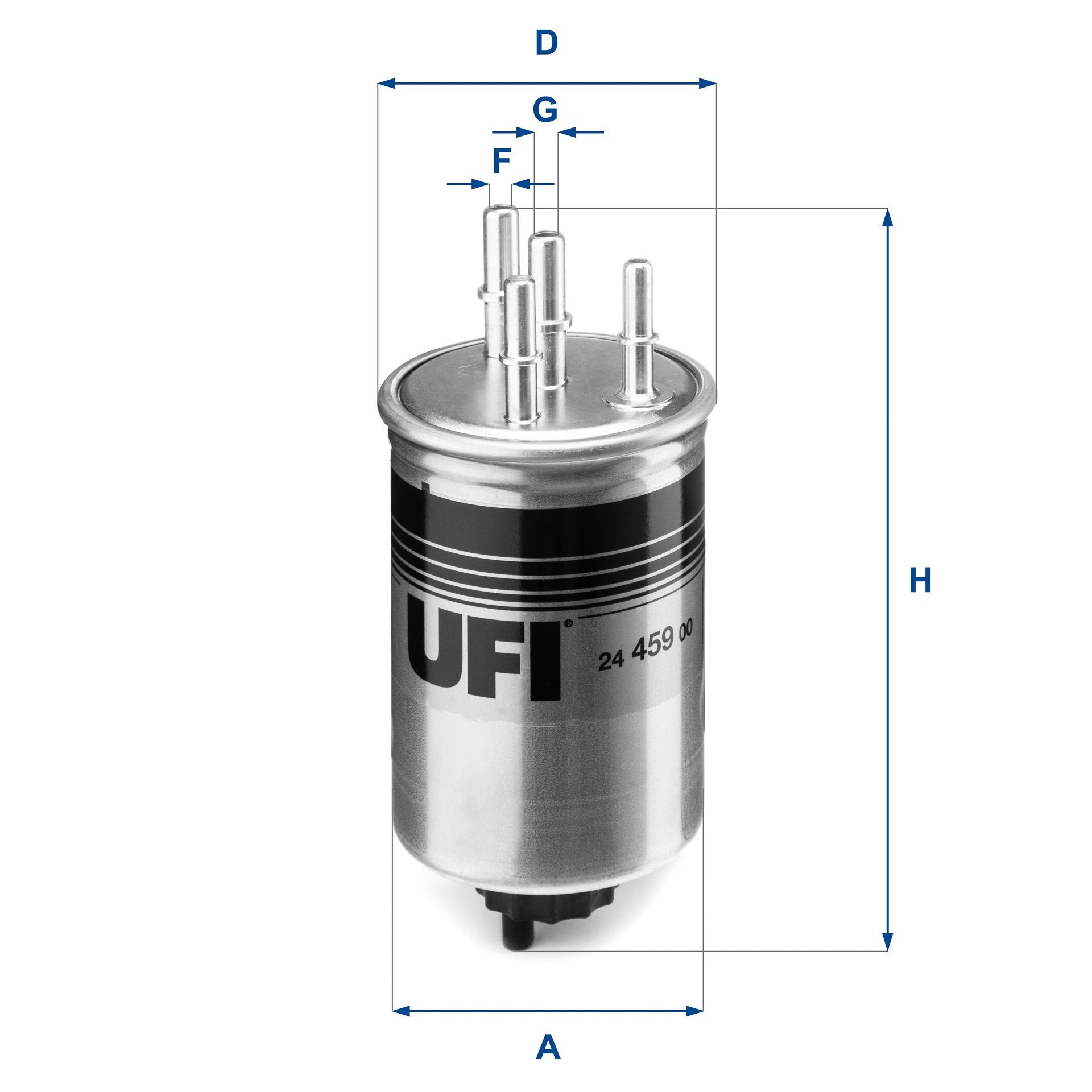 24.459.00 UFI Fuel filters LAND ROVER Filter Insert, 10mm, 10mm