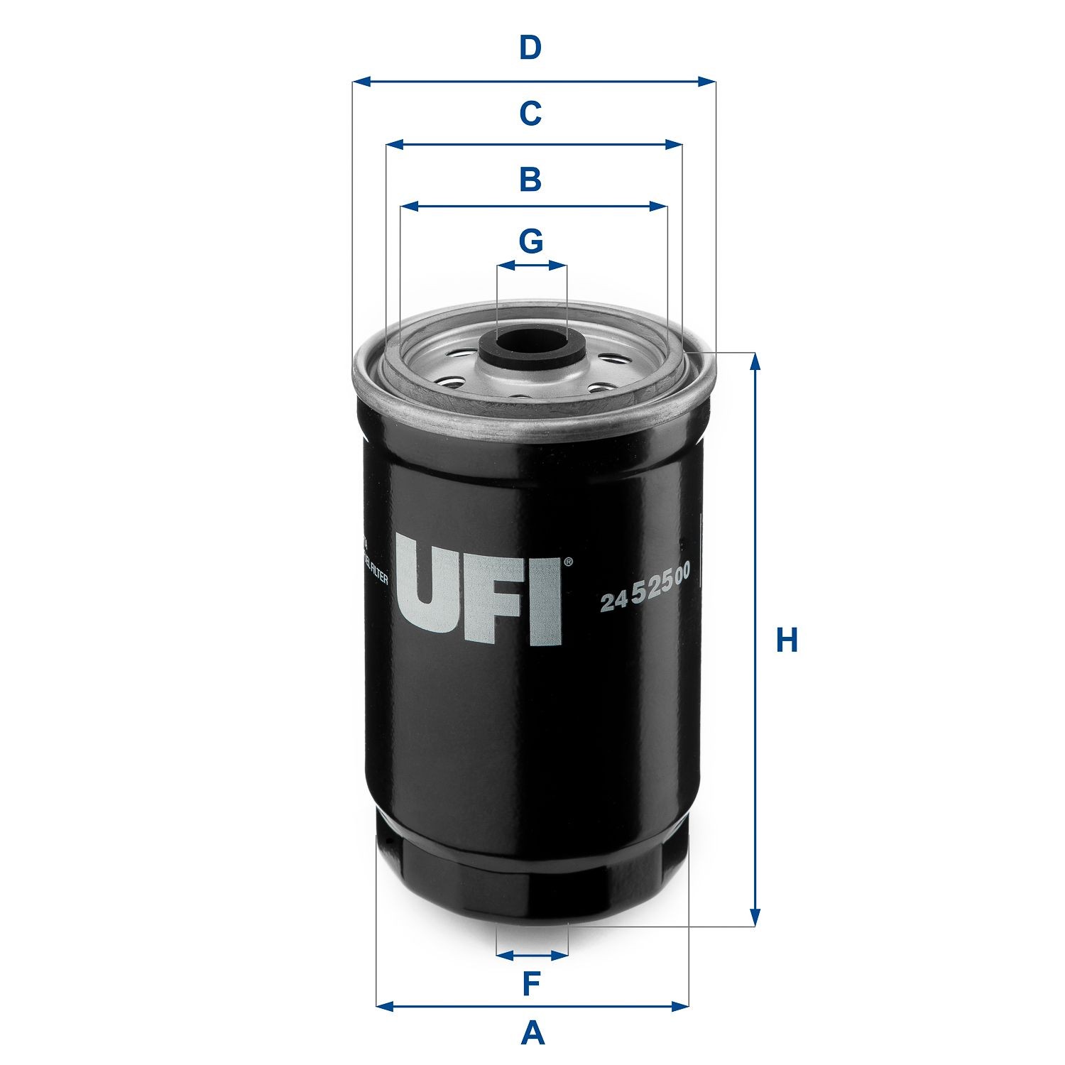 UFI Filter Insert Height: 136mm Inline fuel filter 24.525.00 buy