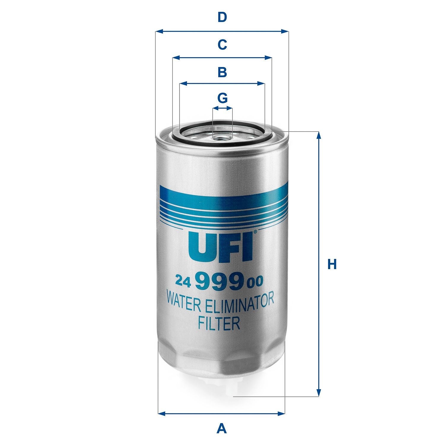 UFI Filter Insert Height: 193,5mm Inline fuel filter 24.999.00 buy