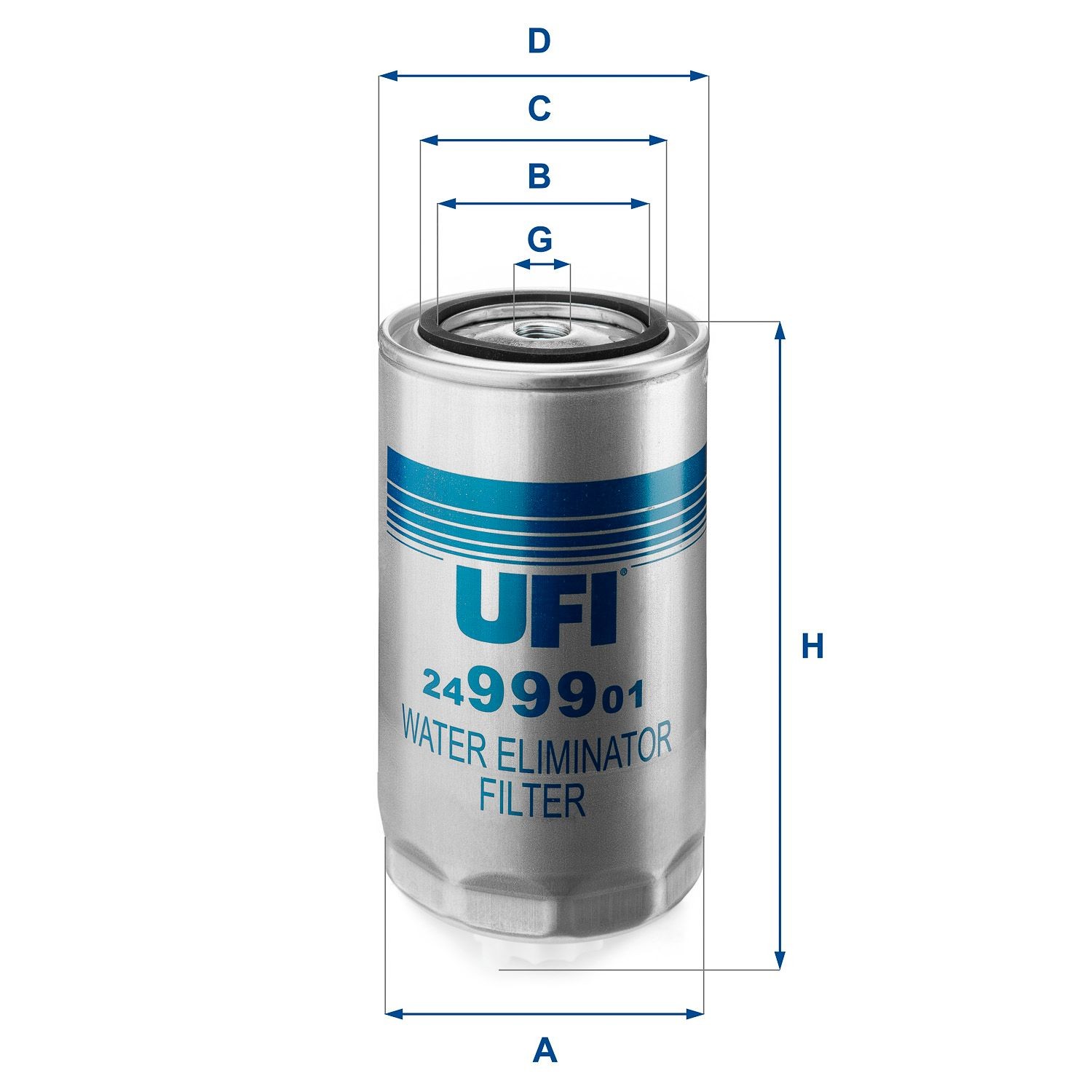 UFI 24.999.01 Fuel filter 3689035 M 1