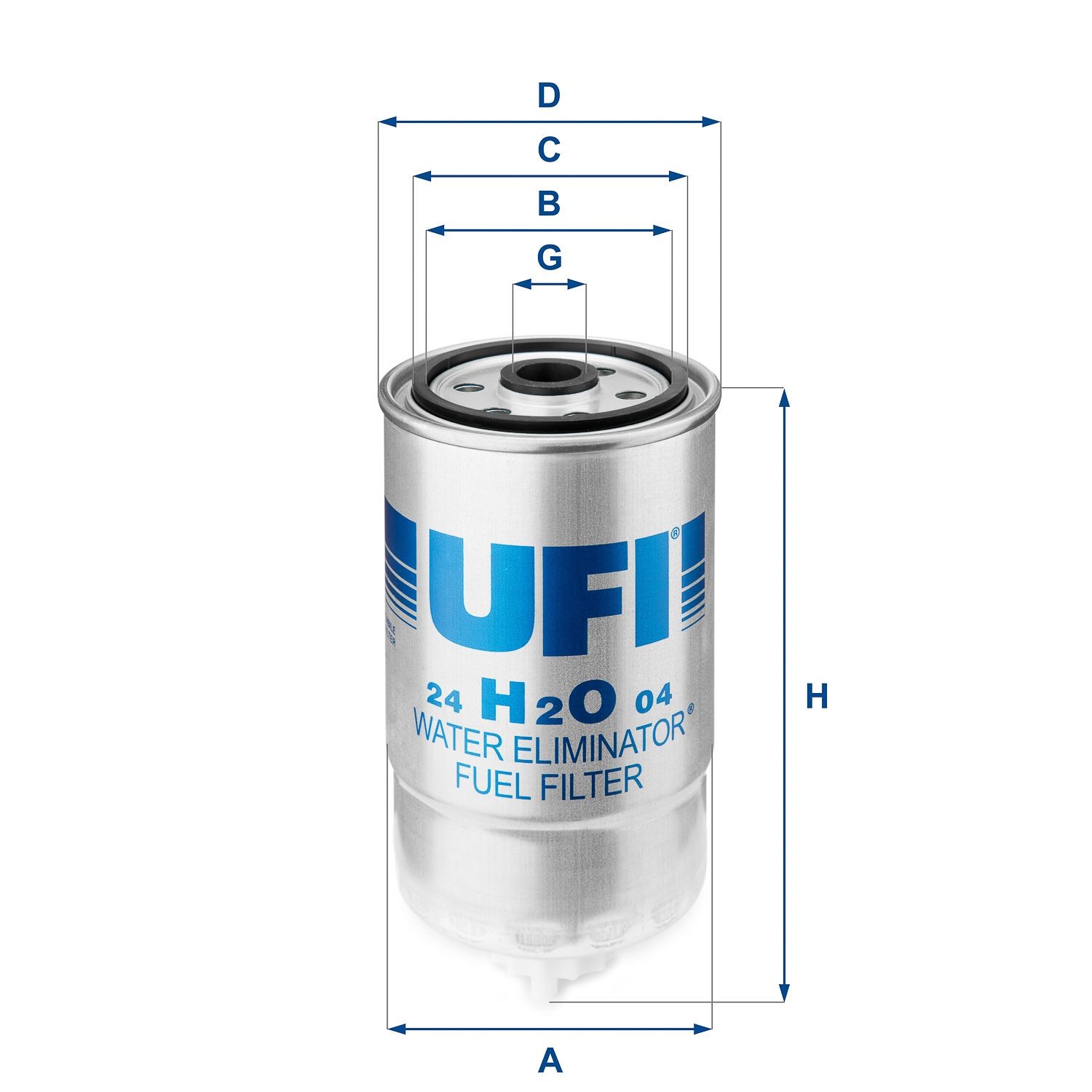 UFI 24.H2O.04 Filtro diesel Cartuccia filtro
