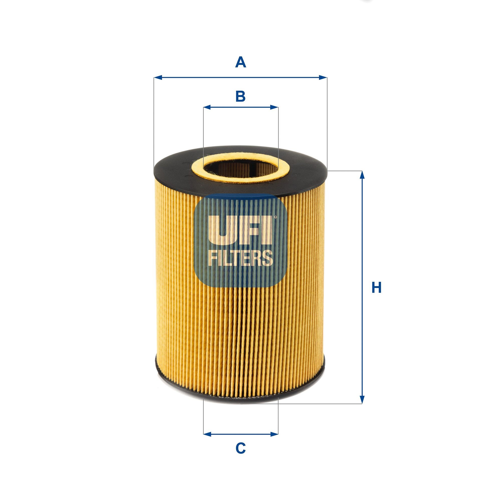 UFI Filter Insert Inner Diameter 2: 49mm, Ø: 120,5mm, Height: 145,5mm Oil filters 25.016.00 buy