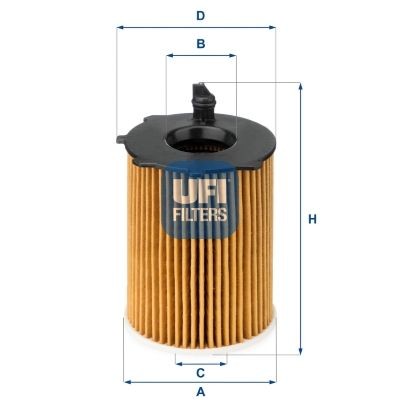 25.037.00 Filter für Öl UFI in Original Qualität