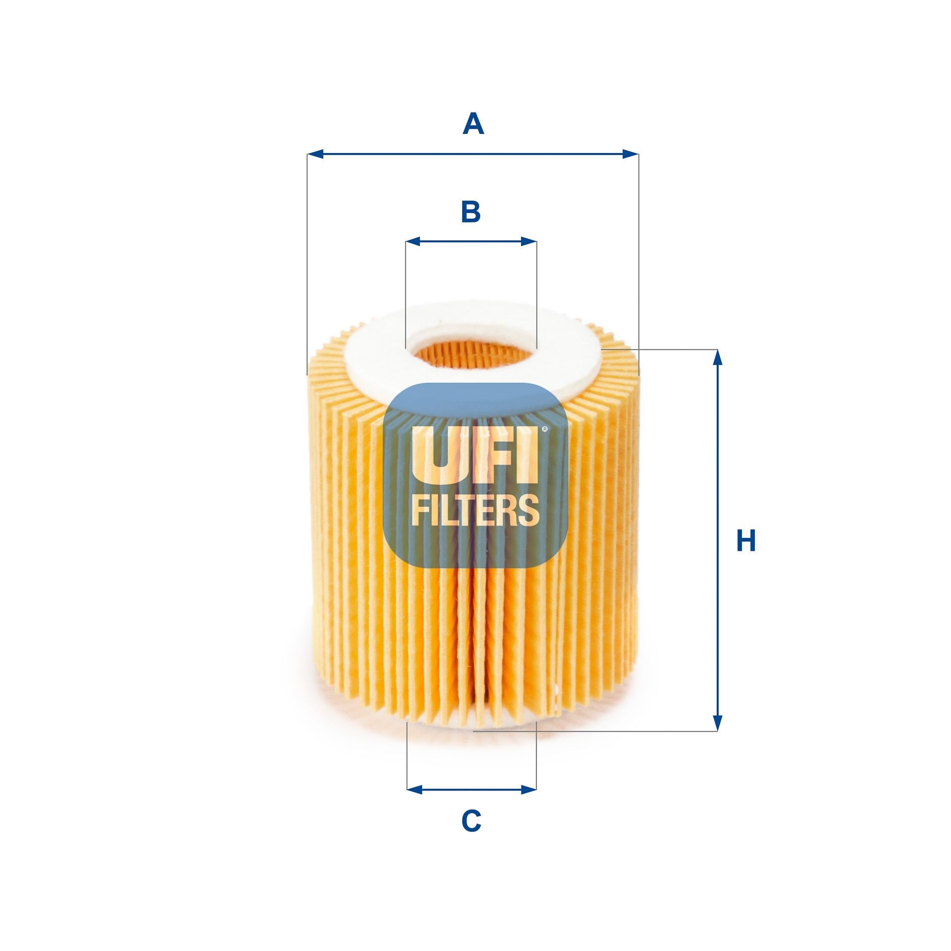 UFI Filter Insert Inner Diameter 2: 26mm, Ø: 65mm, Height: 75mm Oil filters 25.056.00 buy