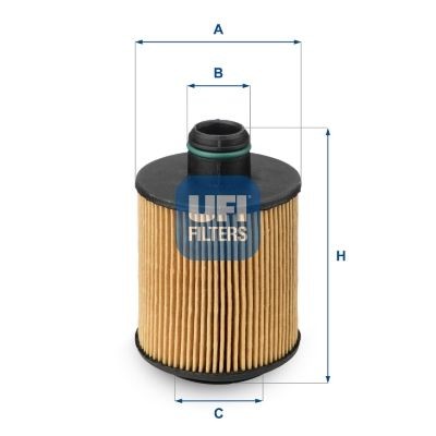 25.061.00 UFI Oil filters PEUGEOT Filter Insert