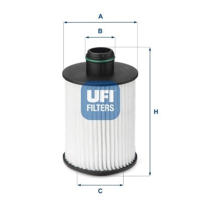 UFI Filter Insert Inner Diameter 2: 24,7, 47,6mm, Ø: 66mm, Height: 105mm Oil filters 25.093.00 buy