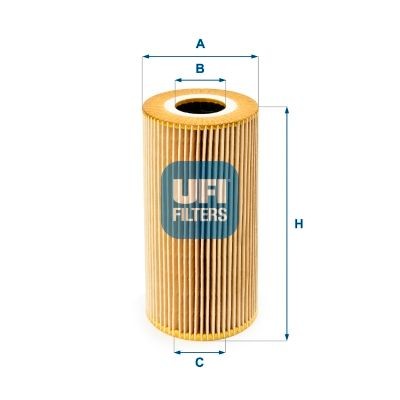 25.095.00 UFI Filtereinsatz Innendurchmesser 2: 35mm, Innendurchmesser 2: 35mm, Ø: 83mm, Ø: 83mm, Höhe: 170mm Ölfilter 25.095.00 günstig kaufen