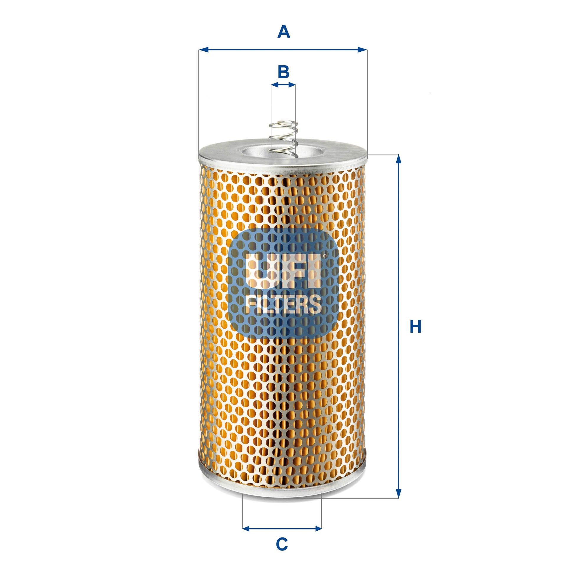 UFI Filtereinsatz Innendurchmesser 2: 13,8, 57mm, Ø: 120mm, Höhe: 248mm Ölfilter 25.423.00 kaufen