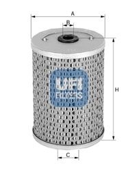 UFI Inner Diameter 2: 26mm, Ø: 132mm, Height: 255, 255,0mm Oil filters 25.435.00 buy