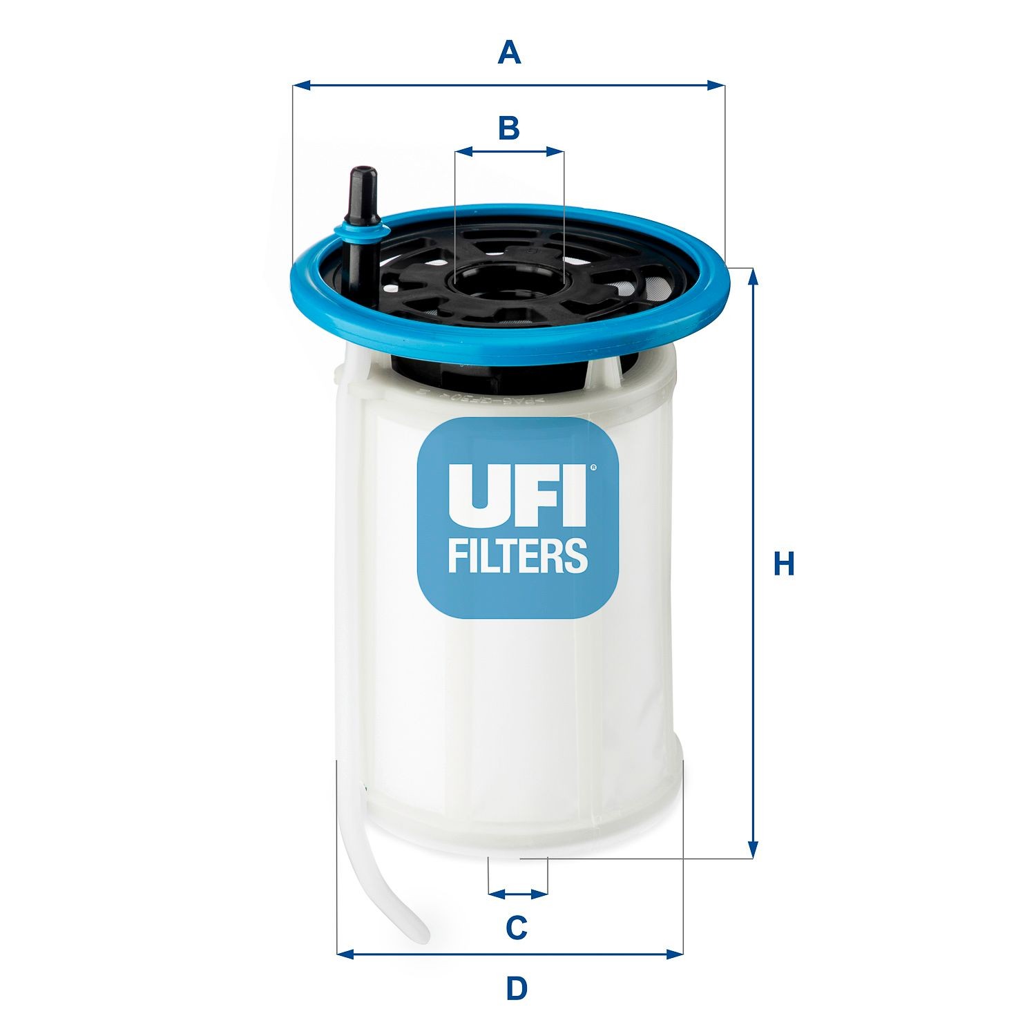 UFI Filter Insert Inner Diameter 2: 32, 9,5mm, Ø: 74mm, Height: 70,5mm Oil filters 25.500.00 buy