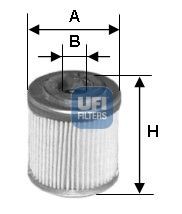 UFI 25.553.00 Oil filter 6256180