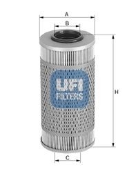 UFI Inner Diameter 2: 11,5, 18mm, Ø: 41,5mm, Height: 68, 68,0mm Oil filters 25.554.00 buy
