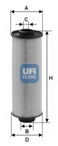 UFI 26.004.00 Fuel filter 51125030037