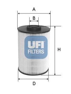 UFI Filter Insert Height: 118mm Inline fuel filter 26.037.00 buy