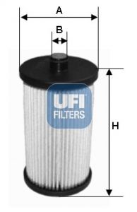 UFI Filter Insert Height: 97mm Inline fuel filter 26.057.00 buy