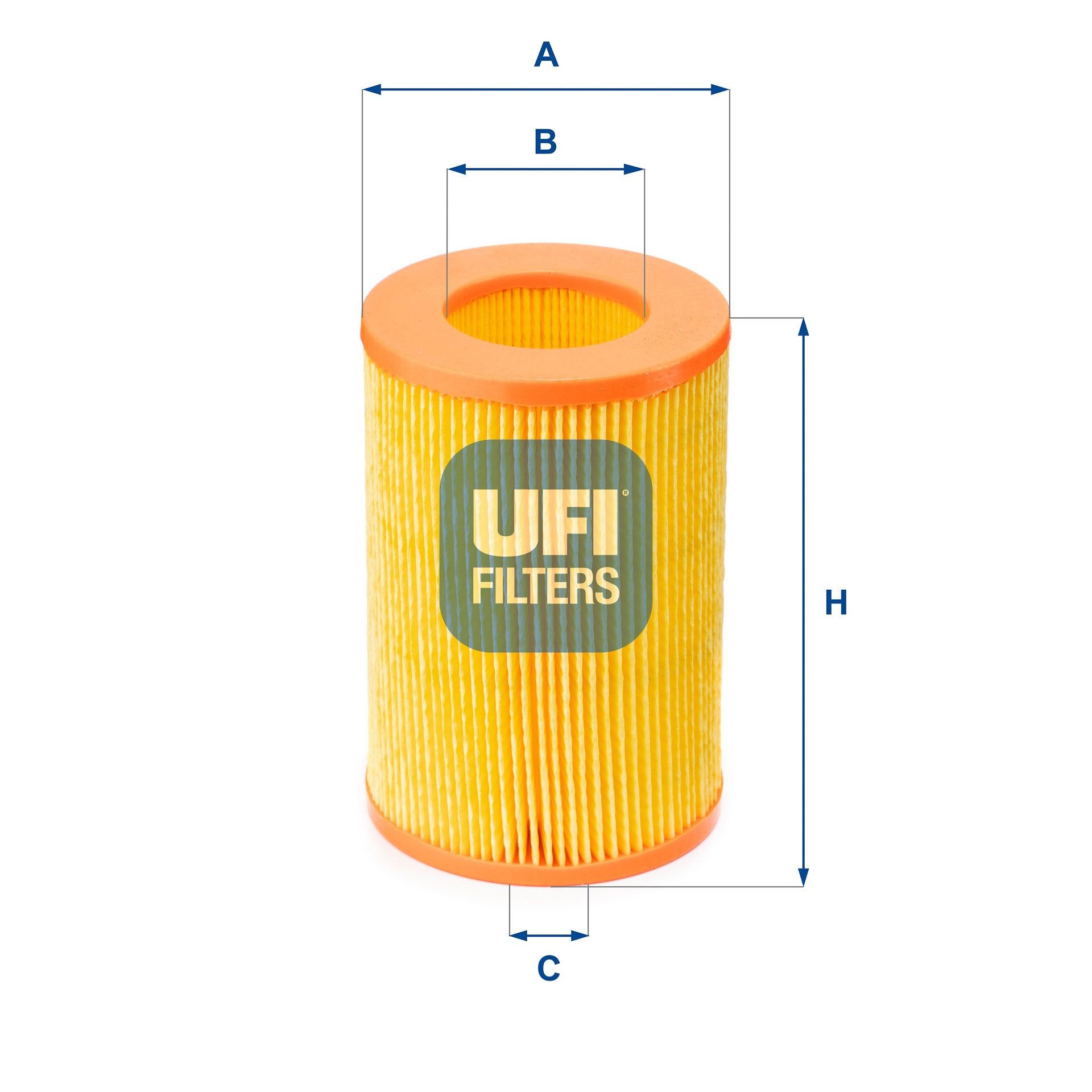 UFI 164,5mm, 233mm Height: 164,5mm Engine air filter 27.012.00 buy