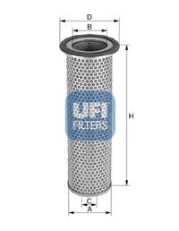 UFI 27.016.00 Air filter 254, 254,0mm, 65, 78mm