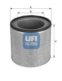 UFI 229, 229,0mm, 174mm Height: 229, 229,0mm Engine air filter 27.026.00 buy