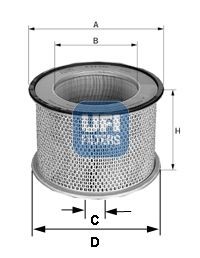 UFI 250, 250,0mm, 324, 368mm Height: 250, 250,0mm Engine air filter 27.036.00 buy
