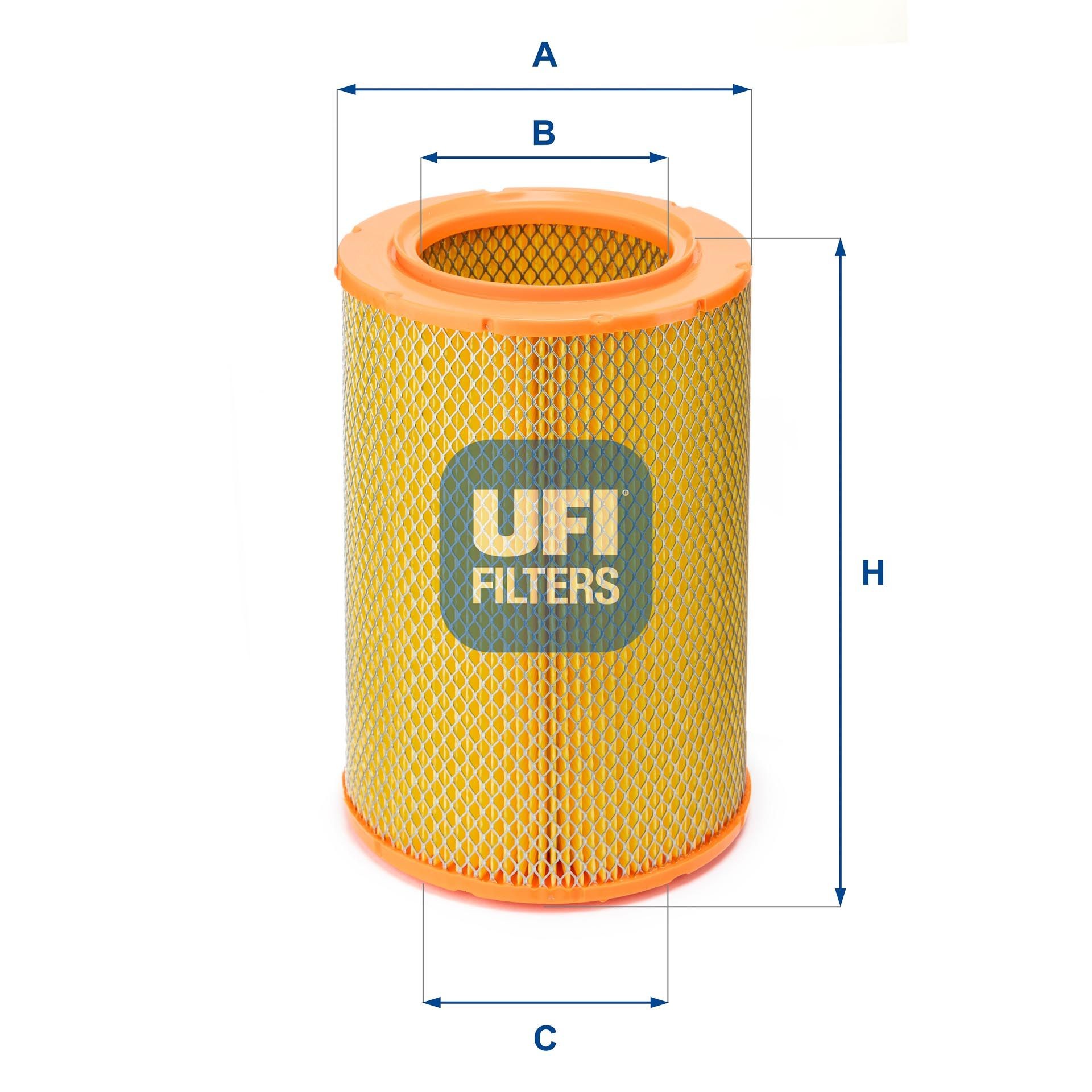 UFI 27.081.00 Air filter 234mm, 160mm, Filter Insert
