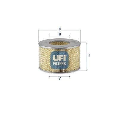 UFI 145mm, 220mm, Filter Insert Height: 145mm Engine air filter 27.097.00 buy