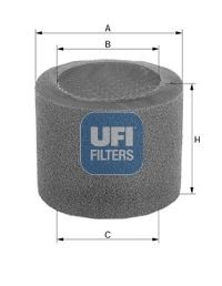 UFI 102, 102,0mm, 107mm Height: 102, 102,0mm Engine air filter 27.098.00 buy
