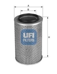 UFI 27.135.00 Air filter 227mm, 163mm, Filter Insert