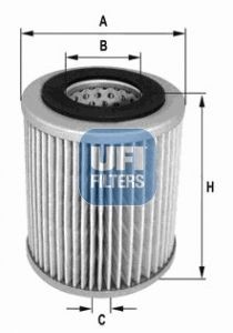 UFI 27.169.00 Air filter 175,5mm, 125mm, Filter Insert