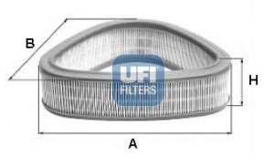 UFI 27.174.00 Air filter 65,5mm, 248mm, Filter Insert