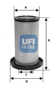 UFI Air filter diesel and petrol FIAT DUCATO Panorama (280) new 27.175.00