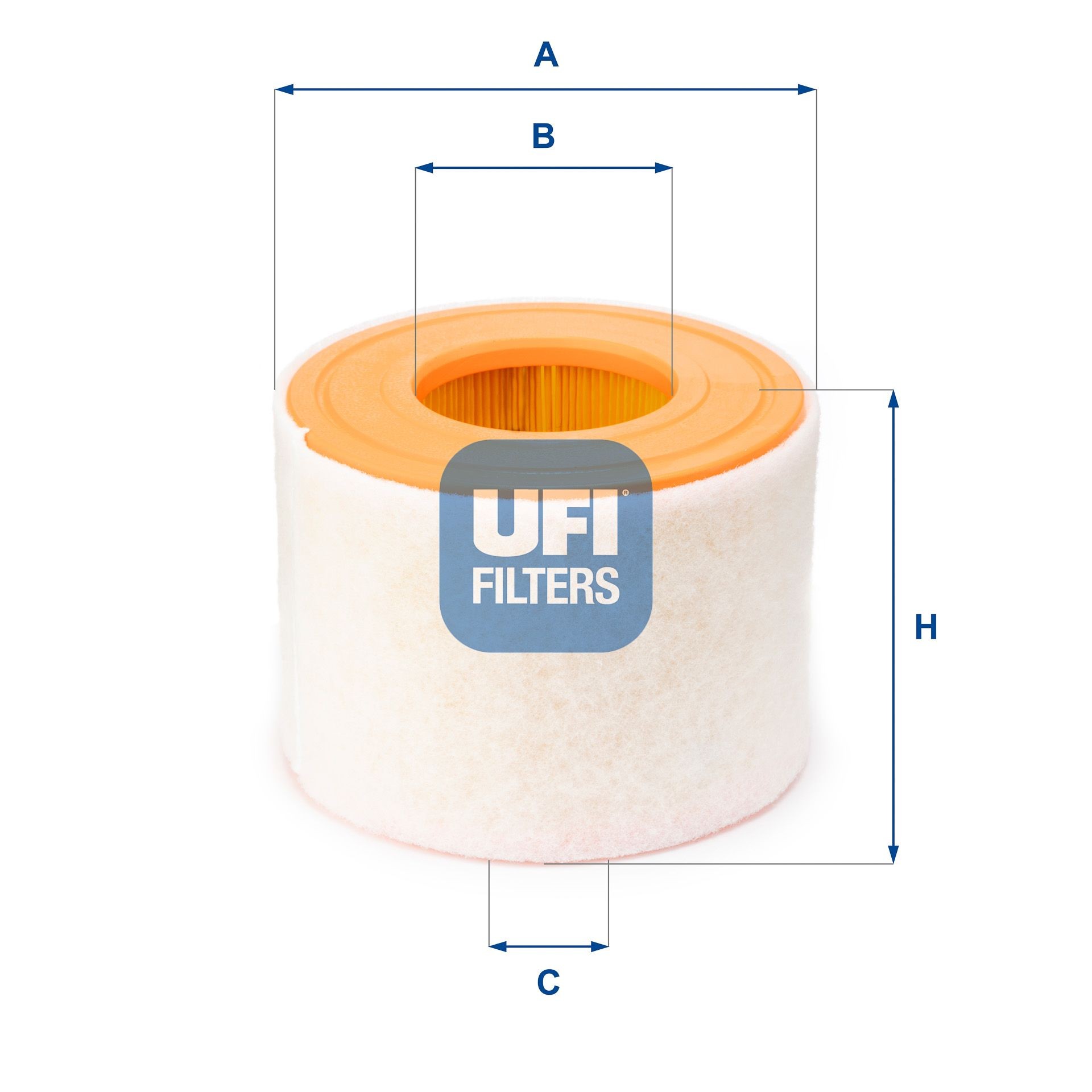 UFI 45,5mm, 285, 227mm, Filter Insert Height: 45,5mm Engine air filter 27.184.00 buy