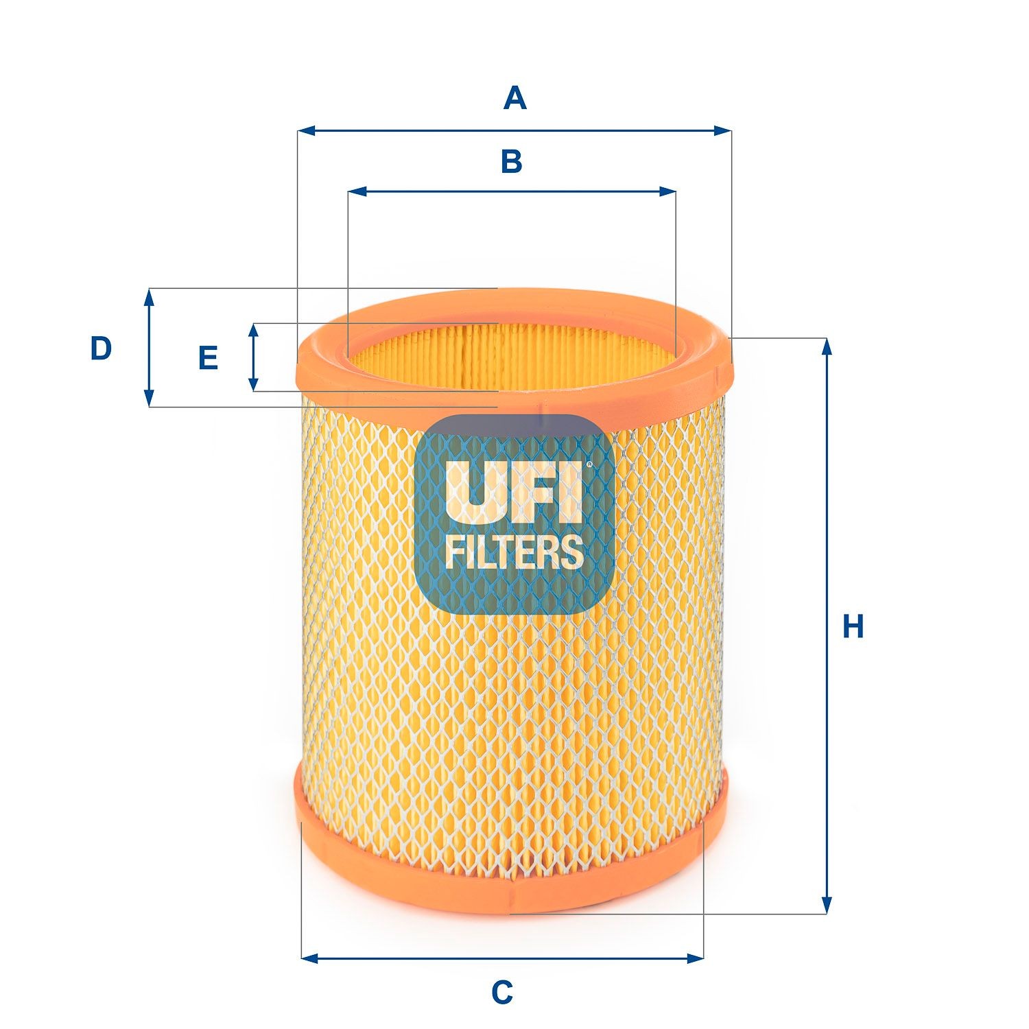 UFI 27.196.00 Air filter 163mm, 140, 115mm, Filter Insert