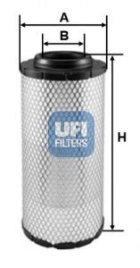 UFI 27.203.00 Air filter 191mm, 138, 174mm, Filter Insert