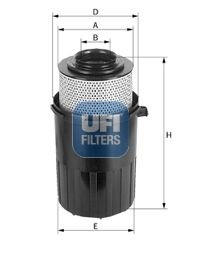 UFI 27.231.00 Air filter 331mm, 151, 166mm, Filter Insert