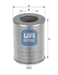 UFI 27.235.00 Air filter 170mm, 128mm, Filter Insert