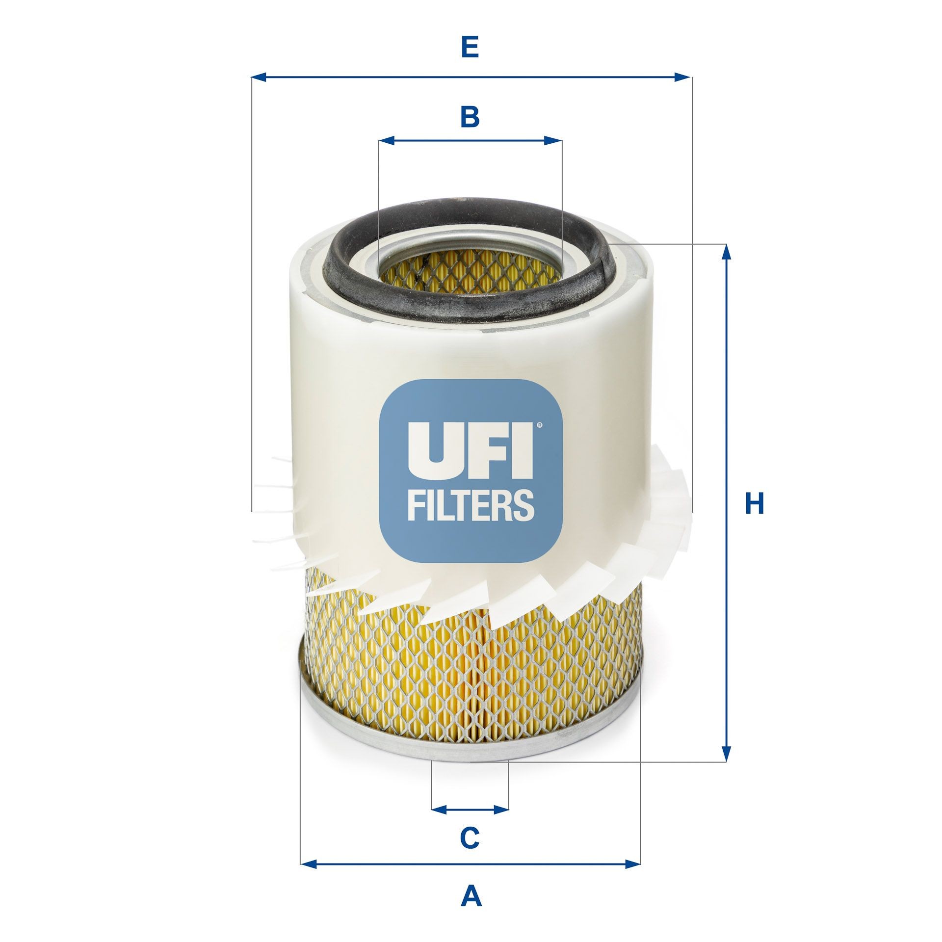 UFI 27.282.00 Air filter 200mm, 154mm, Filter Insert