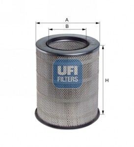 UFI 27.347.00 Air filter 410mm, 303mm, Filter Insert